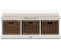 Riviera Maison Halbankje Met Opbergruimte - Hyannis - Wit