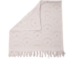 Riviera Maison Handdoeken 70x140 - RM Wave Towel - Zand Bruin - 1 Stuks