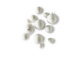 Riviera Maison - Happy Christmas Ornaments off white - Kerstbal - Wit - Plastic