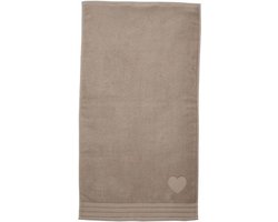 Riviera Maison Heart Strandlaken - 100x180 cm - Taupe