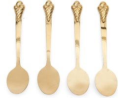 Riviera Maison Ijslepel Ijsschep - RM Loves Ice Spoons - Goud - Set Van 4 Stuks
