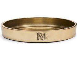 Riviera Maison Kaarsenbord rond Goud - RM Maxime Kaarsenhouder - Aluminium - (ØxH) 13x2.5