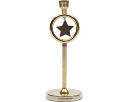 Riviera Maison Kaarsenhouder, Kerst kandelaar, Dinerkaarsenhouder - Shining Star Candle Holder - goud