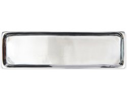 Riviera Maison Kaarsenplateau Zilver - Juliette Stompkaarsen - Aluminium - (LxBxH) 35x11x2