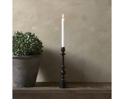 Riviera Maison kaarshouder Zwart, Kandelaar, Dinerkaarshouder - RM Harley Candle Holder - Zwart - Aluminium
