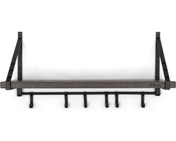 Riviera Maison Kapstok - Urban Wall Organiser Wandkapstok - Zwart