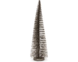 Riviera Maison Kerst Beeldje, Glitter kerstboom, Statue, Figur - Glitter Glamour Tree M - goud - Hout