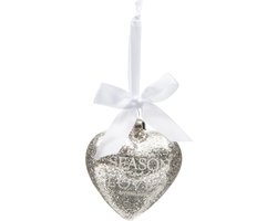 Riviera Maison Kerstbal Hartje met tekst, Kerstboom decoratie - It's The Season Heart Ornament M