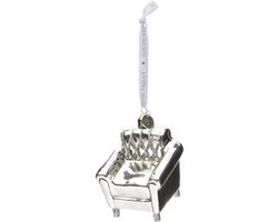 Riviera Maison Kerstbal Zilveren stoel, Kerstboom decoratie - RM Classic Chair Ornament - Zilver