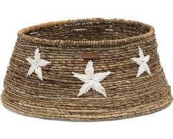 Riviera Maison Kerstboomhouder, Rieten Kerstboomstandaard, opbergmand - RM Étoiles Tree Stand - Bruin
