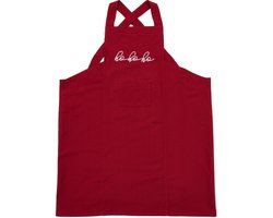 Riviera Maison Keukenschort Rood - Hohoho Apron met Tekst "Hohoho" - Katoen - (LxB) 100x86