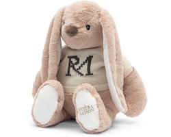 Rivièra Maison - Knuffelkonijn Lilly, bruin polyester met iconisch RM-truitje