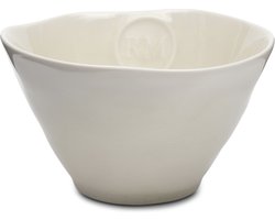 Riviera Maison Kom Wit ronde schaal dia 13 cm - Portofino soepkom ontbijtkom glanzend porselein