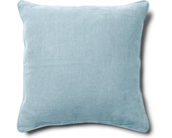Riviera Maison Kussenhoes 50x50 Lichtblauw linnen effen kleur - Verona sierkussen vierkant
