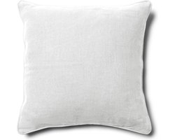 Riviera Maison Kussenhoes 50x50 Wit linnen effen kleur - Verona sierkussen vierkant
