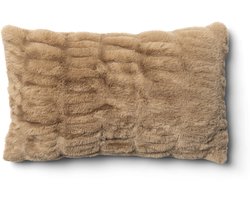 Riviera Maison Kussenhoes, Kussen met zacht imitatiebont - RM Belfort, Kussensloop 50x30 - bruin