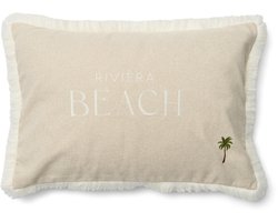 Riviera Maison Kussenhoes rechthoek Beige - Beach Sierkussen 65x45, Sierkussenhoes - Polyester