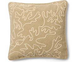 Riviera Maison Kussenhoes vierkant Beige - Coral Sierkussen 50x50, Sierkussenhoes - Polyester