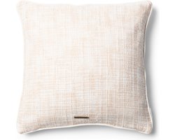 Riviera Maison Kussenhoes Wit - Whisper Tweed Sierkussen met Tweed Textuur - Polyester - (LxB) 50x50