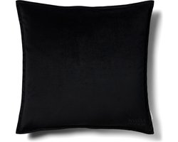 Riviera Maison Kussenhoezen - RM Velvet Pillow Cover - Zwart - 60x60 cm