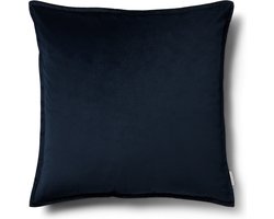 Riviera Maison Kussensloop 60x60 Zwart - RM Velvet Pillow Cover - Blauw