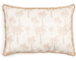 Riviera Maison Kussenvullingen 65x45 - Palm Fringes Pillow - Wit