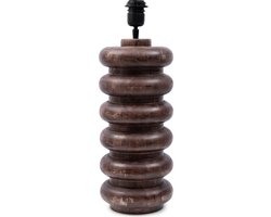 Riviera Maison Lamp Bruin - Bangli Lampenvoet Tafellamp - Hout, Metaal - (ØxH) 18x49.5