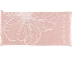 Riviera Maison Les Fleurs Beach Towel - Katoen - Pink - 45.0x30.0x2.0 cm