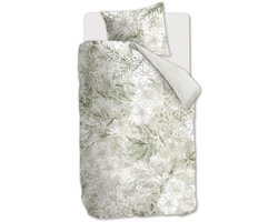 Rivièra Maison - Lilium dekbedovertrek - Eenpersoons - 140x200/220 cm - Grijsgroen