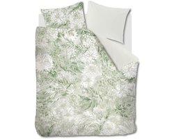 Rivièra Maison - Lilium dekbedovertrek - Tweepersoons - 200x200/220 cm - Grijsgroen