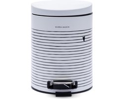 Riviera Maison Love To Recycle Waste Bin S - IJzer, Poedercoating - Off White - 27.0x27.0x28.0 cm