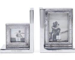 Riviera Maison Making Memories Book Stand - Aluminium - Zilver - 16.5x10.0x22.0 cm