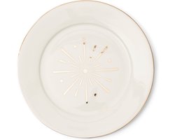 Riviera Maison Ontbijtbortjes - Classic Fireworks Breakfast Plate - Wit