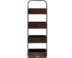 Riviera Maison Opbergartikel Naturel - Belfast Opbergrek 5 Vakken - Mangohout - (LxBxH) 18x30x86.5