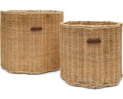 Riviera Maison Opbergmand bloem - Blossom Manden set set van 2, Organizer - Rattan - (ØxH) 35x30