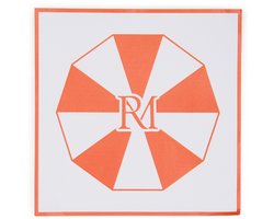 Riviera Maison Papieren servetten Vierkant, parasol Oranje - Sun Guard Servetten set - Papier