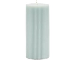 Rivièra Maison Pillar Candle Rib blue 7x15 set van 4