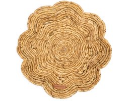 Riviera Maison Placemat bloem Naturel - Blooming Flower Placemats - Bananenblad - (ØxH) 38x0.5