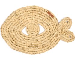 Riviera Maison Placemat Vis Naturel - Finest Fish Placemats - Sisal - (LxBxH) 44,5x30x0,5