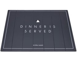 Riviera Maison Placemats - Dinner Is Served Placemat - Zwart