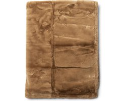 Riviera Maison Plaid, Deken Decoratie kleed imitatiebont - RM Rhodes Faux Fur Throw 170x130 - bruin