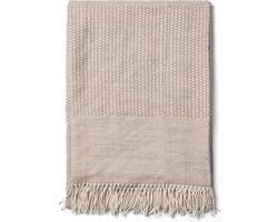 Riviera Maison Plaid Taupe - Whistler Geweven Deken - Wol - (LxB) 180x125