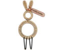 Riviera Maison Plantensteker paashaas Bruin - Easter Bunny Decoratie plantenbak maat S - Rattan