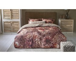 Riviera Maison Protea dekbedovertrek - Tweepersoons - 200x200/220 - Steenrood