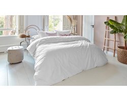 Riviera Maison Retreat dekbedovertrek - Tweepersoons - 200x200/220 - Wit