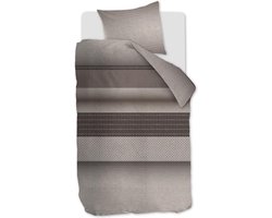 Rivièra Maison Retrograde Dekbedovertrek - Eenpersoons - 140x200/220 cm - Bruin