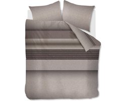 Riviera Maison Retrograde dekbedovertrek - Tweepersoons - 200x200/220 - Bruin