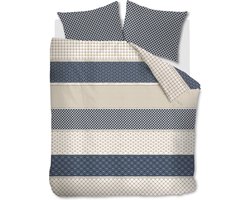 Riviera Maison Ropes dekbedovertrek - Lits-Jumeaux - 240x200/220 - Marineblauw