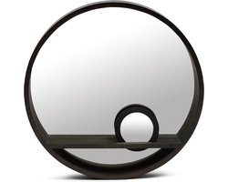 Riviera Maison Round Mirror - Wandspiegel incl. Handspiegel - Natural - 56.0 x 56.0