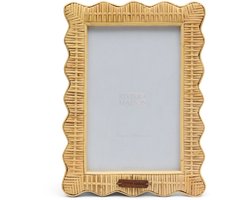 Riviera Maison RR Wavy - Fotolijst - 20x30cm - Rustiek Rattan - Gouden Accenten